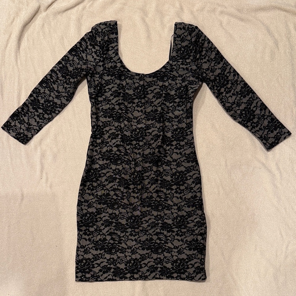 Elegant Black Lace Dress